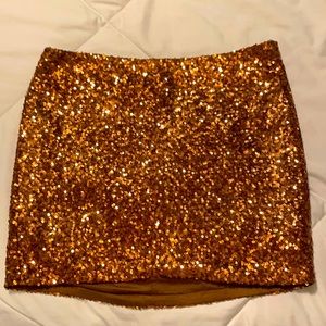 XS gold Sequin skirt